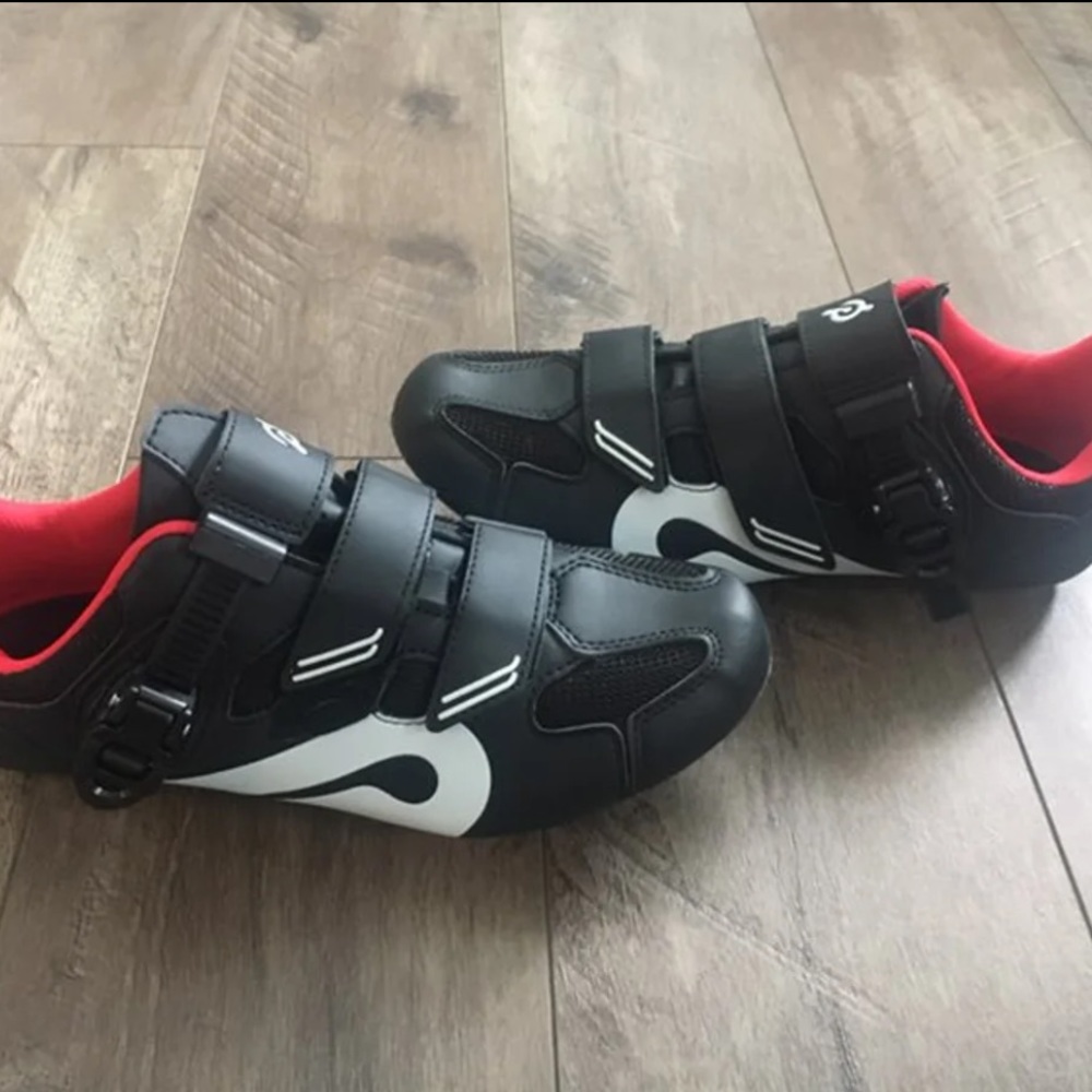 Peloton Black and Red Athletic Shoes